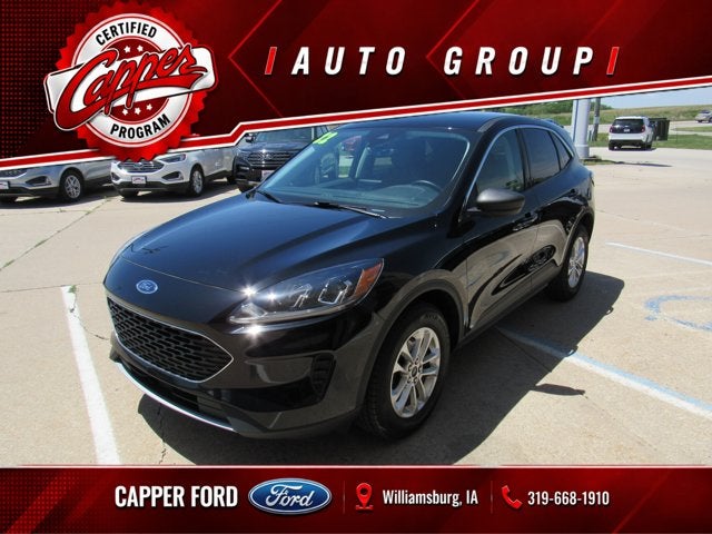 2022 Ford Escape SE in Agate Black Metallic — front three-quarter view
