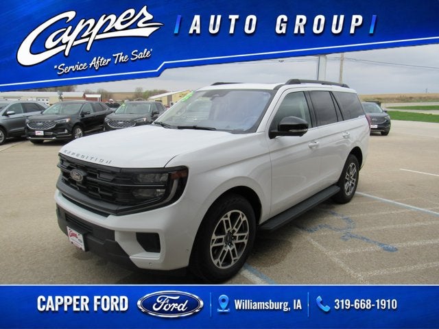 2025 Ford Expedition Active in Oxford White — front three-quarter view