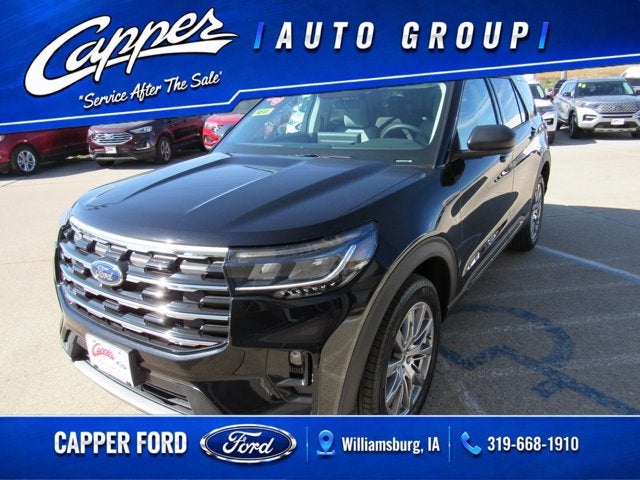 2026 Ford Explorer Active w/200A Pkg in Agate Black Metallic — front three-quarter view
