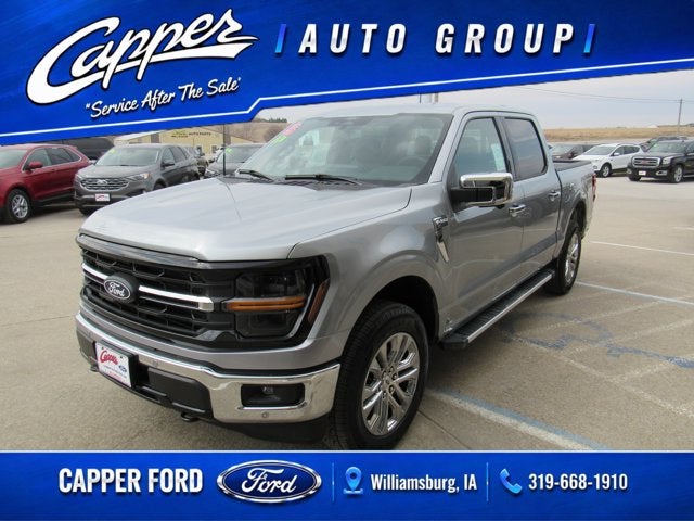 2026 Ford F-150 XLT in Iconic Silver Metallic — front three-quarter view