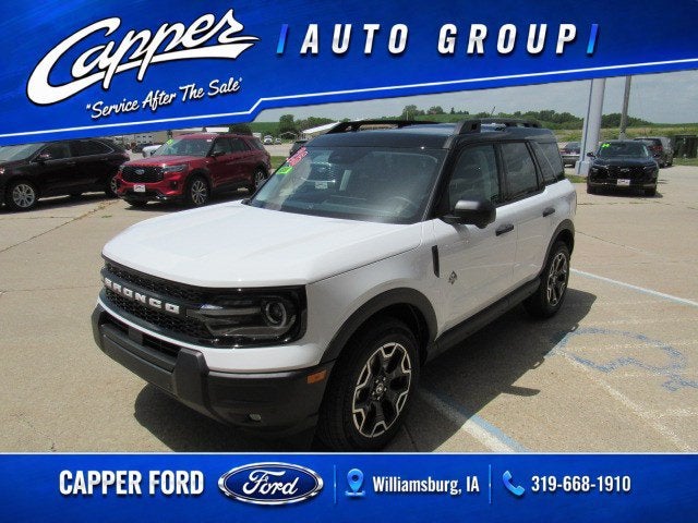 2026 Ford Bronco Sport Outer Banks in Oxford White — front three-quarter view