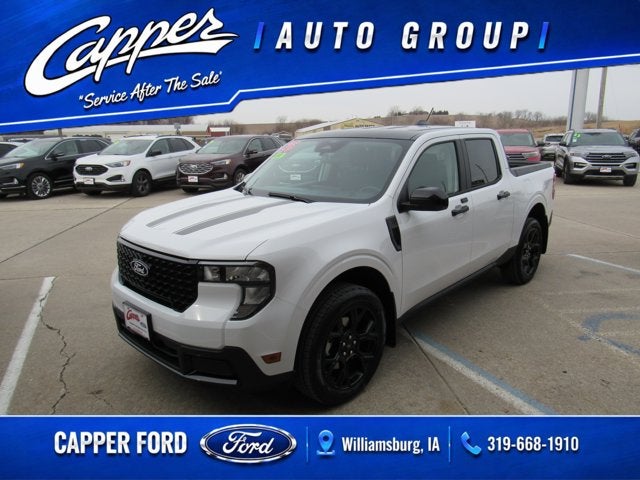 2026 Ford Maverick XLT in Oxford White — front three-quarter view