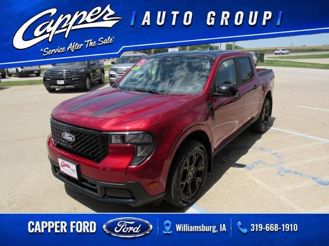 2026 Ford Maverick XLT in Red — front three-quarter view