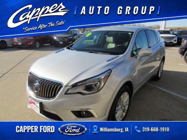 2018 Buick Envision Preferred in Galaxy Silver Metallic — front three-quarter view